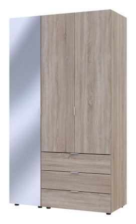 Комплект шкафов для одежды Doros Гелар (2 шт.) 116,5х49,5х203,4 см Зеркало/Дуб сонома (DRS-011134) Львов