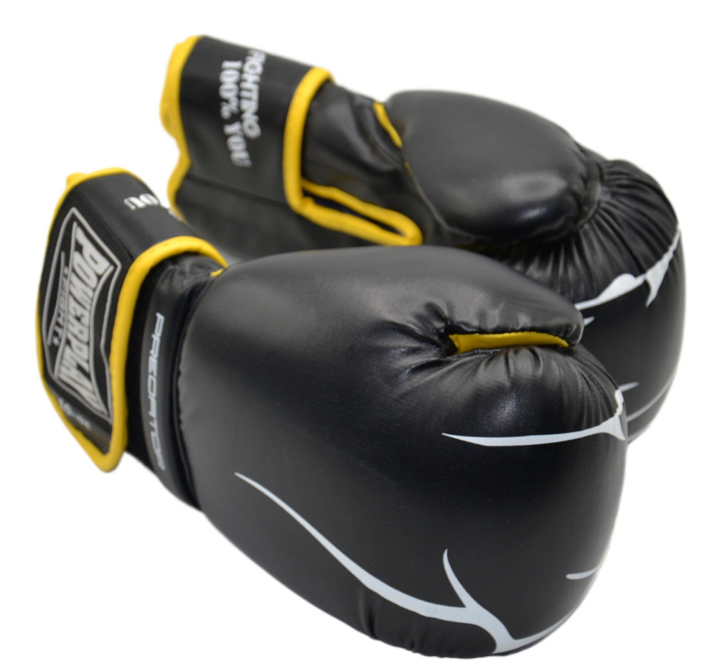 Боксерські рукавиці PowerPlay 3018 Jaguar Чорно-Жовті 12 унцій Каменское - изображение 9