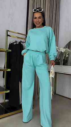 Женский прогулочный костюм двойка: кофта и штаны петля Мятный, 48/50 Одесса