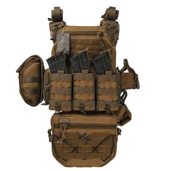 Плитоноска тактична Warmor Gen.3 Pro Max зі швидким скиданням з підсумками (Койот) Вінниця