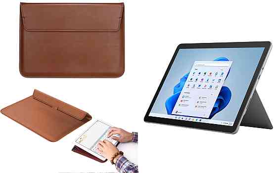 Чохол-конверт VitoCase для Microsoft Surface Go, Go 2, Go 3, з функцією підставки для планшета Коричневий Київ