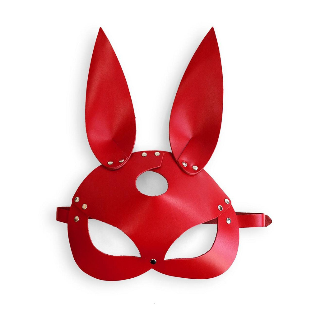 Шкіряна маска Зайчика Art of Sex - Bunny mask, колір Червоний Sex Aura Київ - фото 3