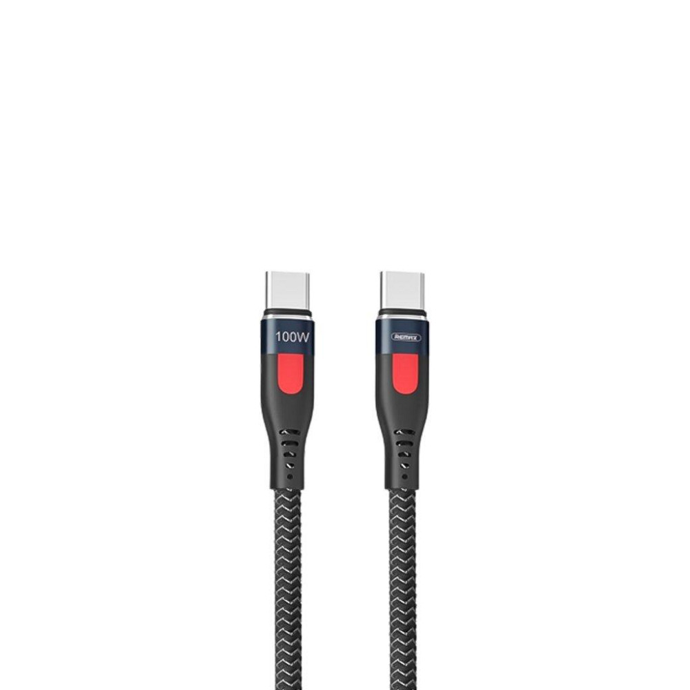 Кабель Remax Lesu Pro Aluminum Alloy Type-C to Type-C PD 100W 1M Черный (RC-187c) Київ - фото 1