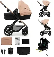 Дитяча коляска Kinderkraft Moov 2 Wielofunkcyjny 4w1 Fotelikiem Mink Pro i-Size Beżowy Київ
