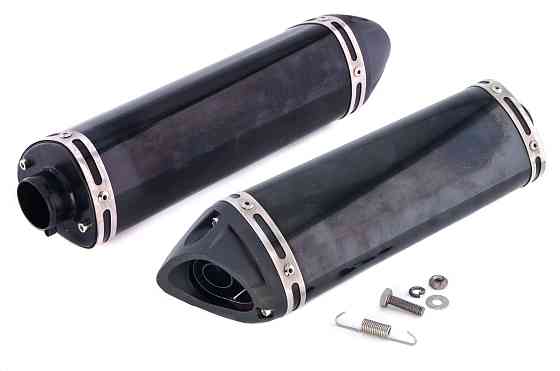 Глушник (тюнінг) 350 mm (нержавіюча сталь, овал, чорний, прямоток mod:3) 118 Київ