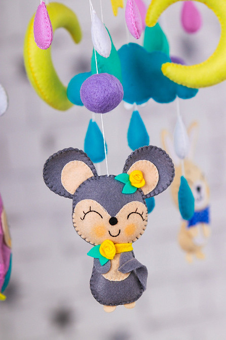 Дитячий мобіль на ліжечко для немовлят WooolyWool «Сонячні сни» Київ - фото 4