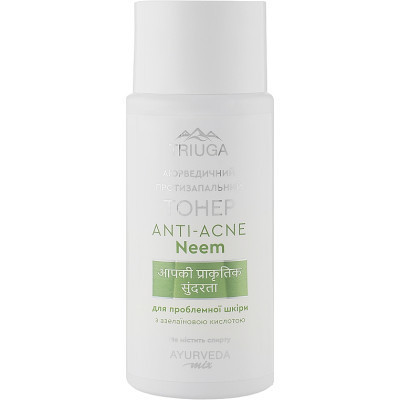 Тоник для лица Triuga Ayurveda Mix Anti-Acne Neem Аюрведический Противовоспалительный для проблемной кожи 200 мл (4820164641613) Винница - изображение 1