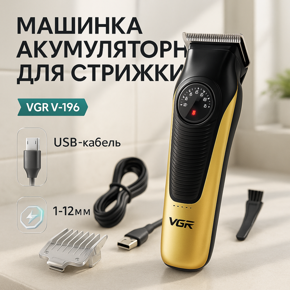 Хороші машинки для стрижки волосся для дому VGR Машинка для стрижки волосся професіоналів ZB-49 Львів - фото 18