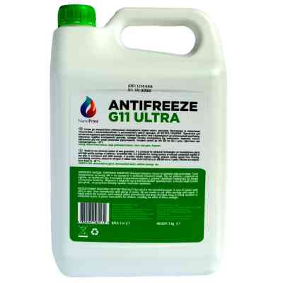 Антифриз NanoFrost G11 Ultra - 37C зелений, 5кг Винница