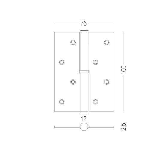 ЗАВИСА ДЛЯ ДВЕРЕЙ СЗЕМНАЯ ЛИВА B-100L SB МАТОВАЯ ЛАТУНЬ Киев