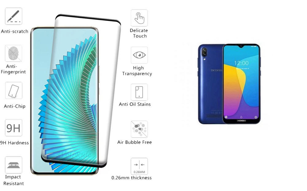 Защитное стекло HyperGlass Pro для Doogee X90, Doogee X90L – максимальная чувствительность и защита Киев - изображение 2