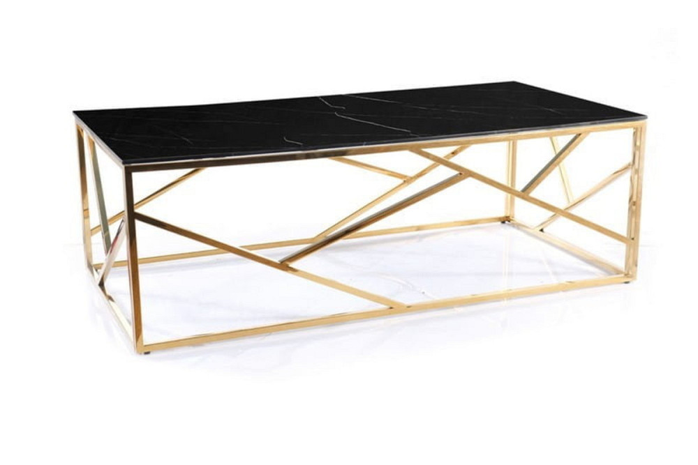 Журнальний столик ESCADA A II чорний еф.мармуру/золото 120x60 Днепр - изображение 7