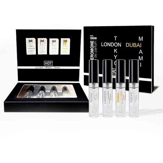 Набір парфумів для чоловіків з феромонами HOT LMTD Pheromone Perfume Мen, 4x5 мл Sex Aura Київ