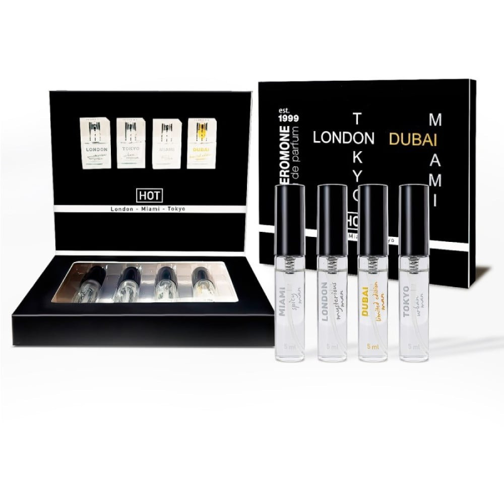 Набор парфюмов для мужчин с феромонами HOT LMTD Pheromone Perfume Мen, 4x5 мл Sex Aura Киев - изображение 1