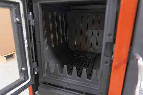 Піч-кухня чавунна на дровах Hosseven 4013 червона опалювально-варильна буржуйка 8 кВт до 60 м2 верхній димохід Туреччина Київ