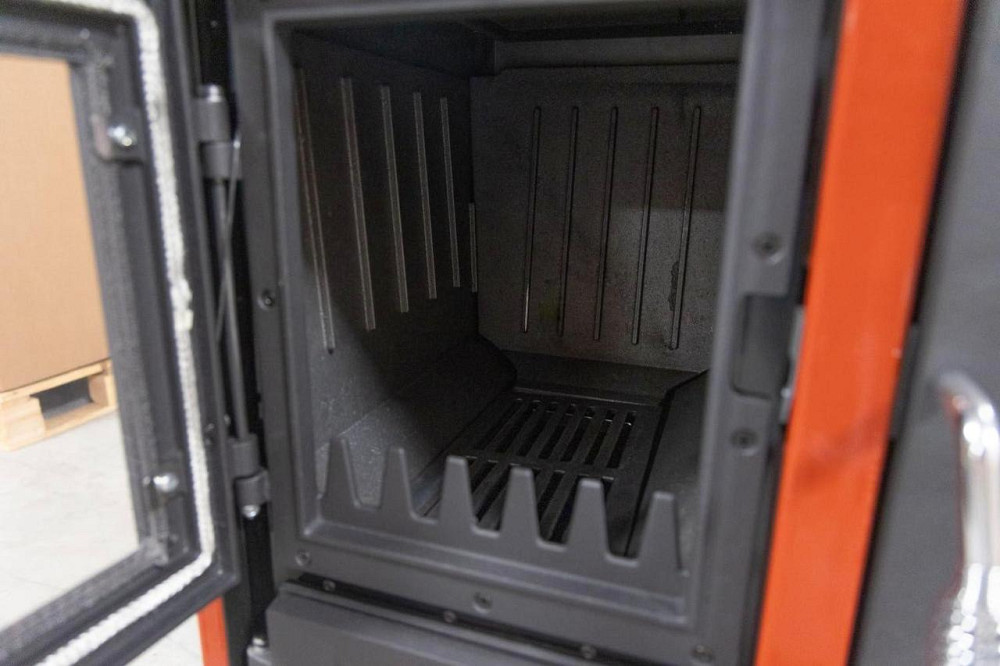 Піч-кухня чавунна на дровах Hosseven 4013 червона опалювально-варильна буржуйка 8 кВт до 60 м2 верхній димохід Туреччина Тернопіль - фото 6