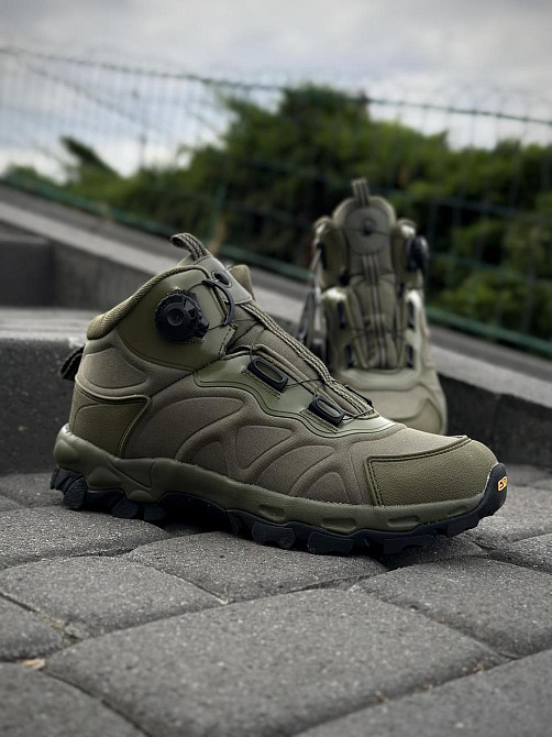 Тактические демисезонные ботинки олива, износостойкие военные мужские ботинки для походов, службы Львов - изображение 4