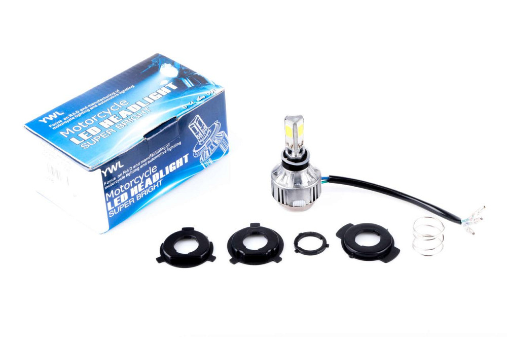 Лампа діодна універсальна з перехідниками (12V 8W/16W, 2 кристали) (mod:5) Мукачево - фото 1