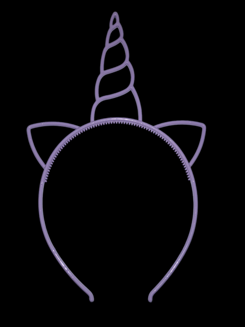 Детский обруч Единорог с ушками 22 на 14 см фиолетовый Киев - изображение 4