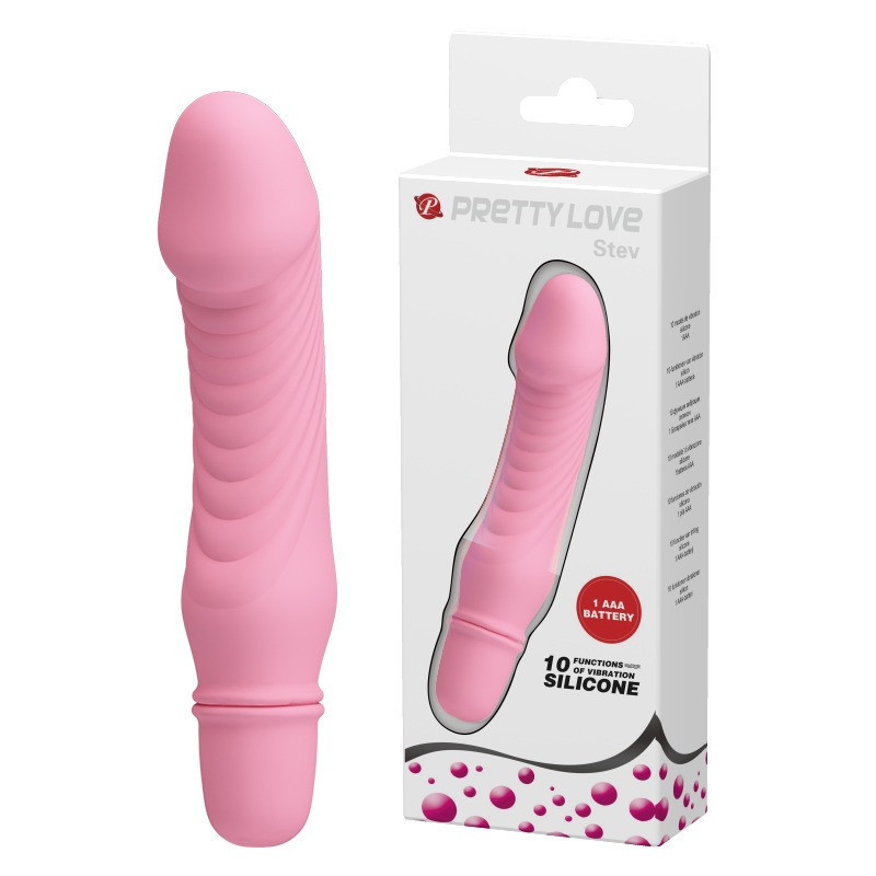 Вібратор реалістичний Pretty Love рожевий, 13.5 х 3 см Sex Aura Київ - фото 1