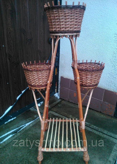 Подставка плетеная  на 3 горшка Киев - изображение 8