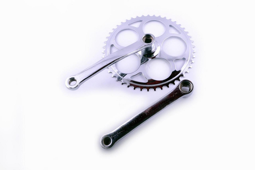 Зірка велосипедна (передня) 45T (+2 шатуни L-19 см, під квадрат, хром) Мукачево - фото 1