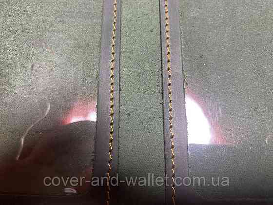 Обложка на удостоверение ДССЗ (державна служба спеціального зв'язку) из винтажной кожи Crazy Horse Київ