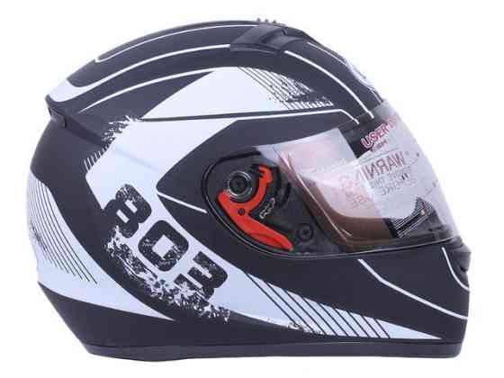 Шолом мотоциклетний інтеграл MD-803 (чорний з білим матовим, size L) Мукачево