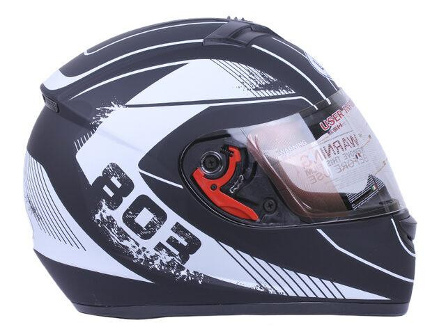 Шолом мотоциклетний інтеграл MD-803 (чорний з білим матовим, size L) Мукачево - фото 3