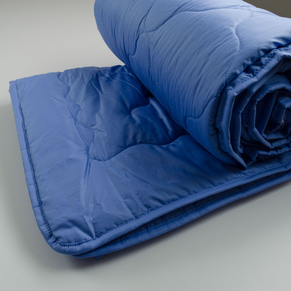 Одеяло конопляное летнее Сатин Василек YouStar евро 200х210 см (Синий) Сумы - изображение 6