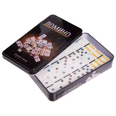 Настільна гра Johnshen Sports Доміно (у металевій коробці) (IG-3974) Вінниця