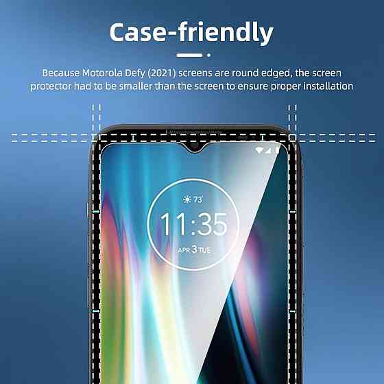Захисне скло Motorola Defy (2021) прозоре 3 шт 9H 0.33 мм без бульбашок антивідбиткове загартоване Київ