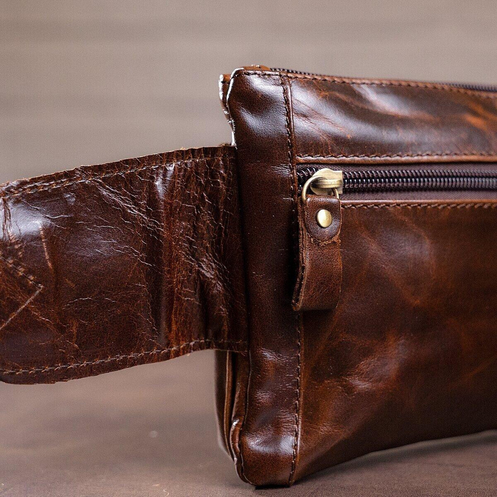 Поясна cумка чоловіча Коричнева (Vintage) Київ - фото 1