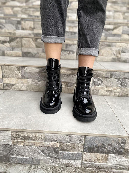 Черевики жіночі ARLEN чорні шкіра лакована зима 36-40 (БК-16 /1437 4202) Коломия - фото 5