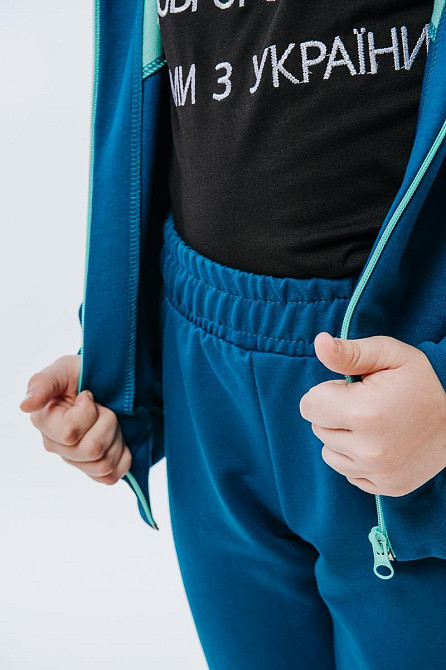 Костюм спортивный для мальчиков, морская волна рост 140  топ Юрма одяг Киев - изображение 4