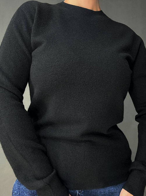 Светр жіночий A-N 2403 водолазка гольф базовий з круглим горлом, чорний, one size Київ - фото 5