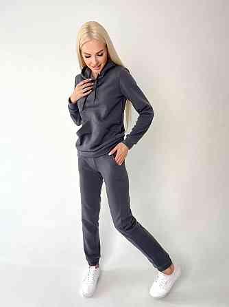 Жіночий спортивний костюм на флісі "Impuls" оптом | Батал | Розпродаж моделі Графіт, 50-52 Київ
