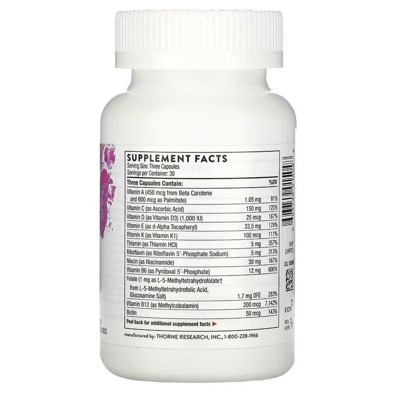 Вітаміни для вагітних Thorne Prenatal 90 капсул Київ - фото 2