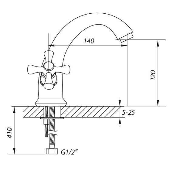 Змішувач для умивальника Zerix JAP 722 з ергономічною конструкцією Харків