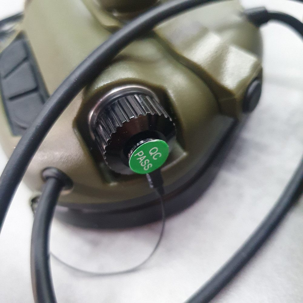 Наушники тактические Earmor M32X Mark3, активные, с креплением на шлем и съёмным микрофоном, цвет Олива Solmir Киев - изображение 8