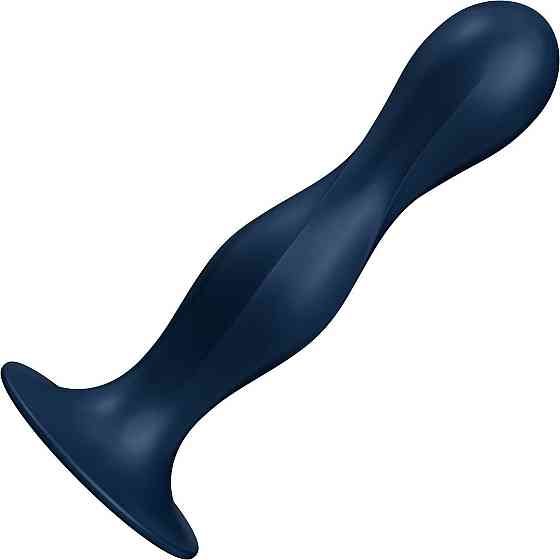 Дилдо Satisfyer Double Ball-R Dark Blue, унисекс, подвижные шарики внутри, на присоске Sex Aura Киев