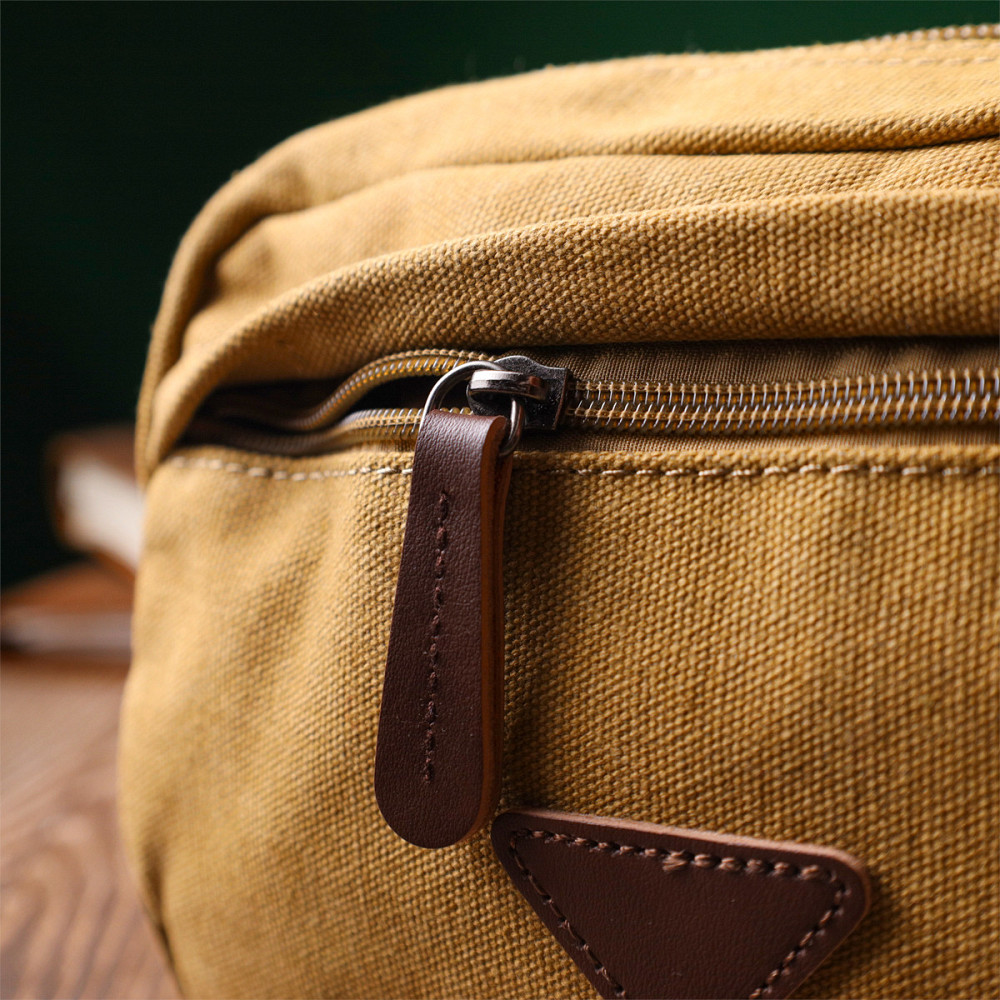 Барсетка для чоловіків на два відділення з якісного текстилю Vintage 22232 Пісочний Київ - фото 10