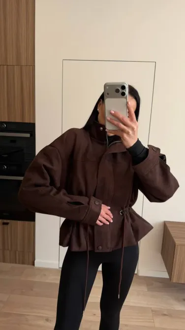 Женская замшевая куртка с талией Одесса - изображение 8