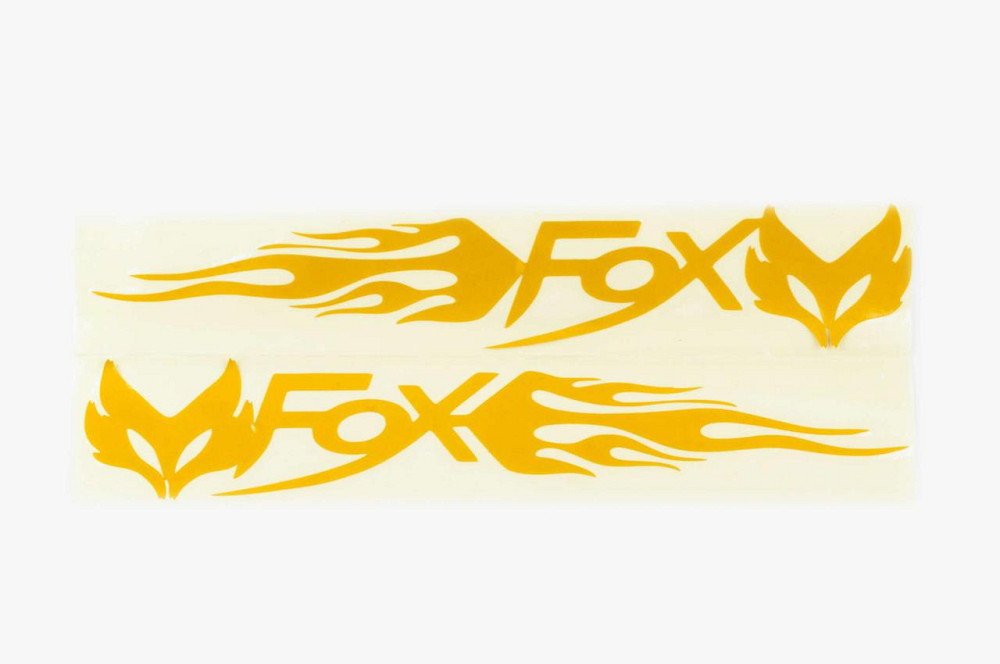 Наклейка логотип FOX (20x5см, желтая, 2шт) (#049) Мукачево - изображение 1