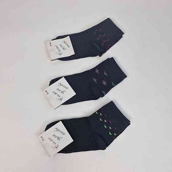 Носки женские средние 35-40 темные с узором (1 шт) Харьков