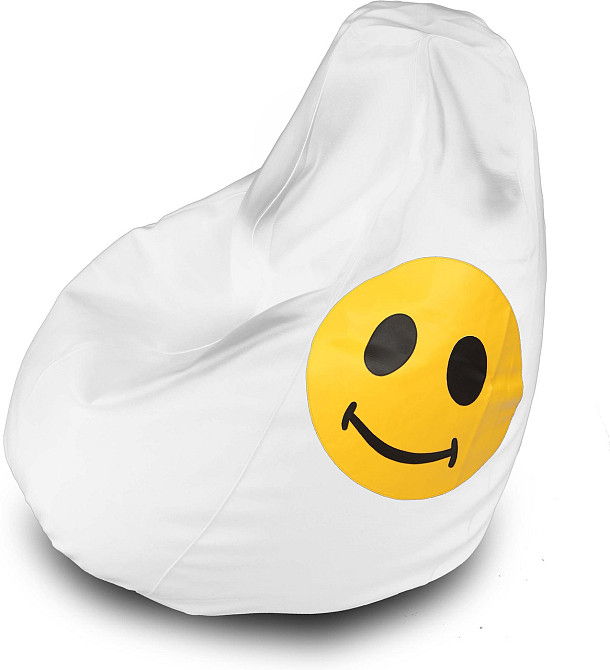 Кресло груша Оксфорд Смайл белая Київ - фото 1