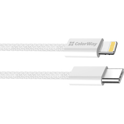 Дата кабель USB-C to Lightning 1.0m 27W grey ColorWay (CW-CBPDCL061-GR) Вінниця - фото 9