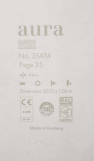 Шпалери вінілові на флізеліні Marburg Aura метрові маленькі квіти темне золото на темно-сірому структурні Київ - фото 3