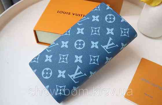 Чоловічий брендовий гаманець (82790) Lux blue Київ