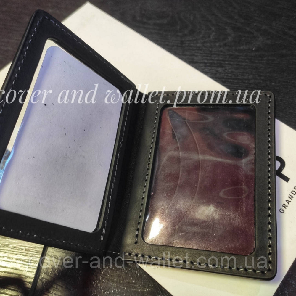 Кожаная обложка на права ID паспорт с клапаном Grande Pelle Киев - изображение 5